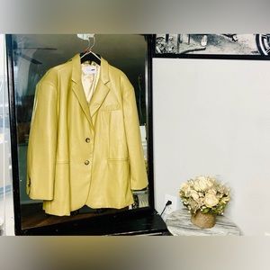 Oversized faux leather Blazer